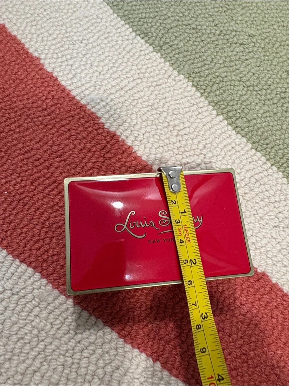 Louis Sherry Small Red Decorative Tin Box